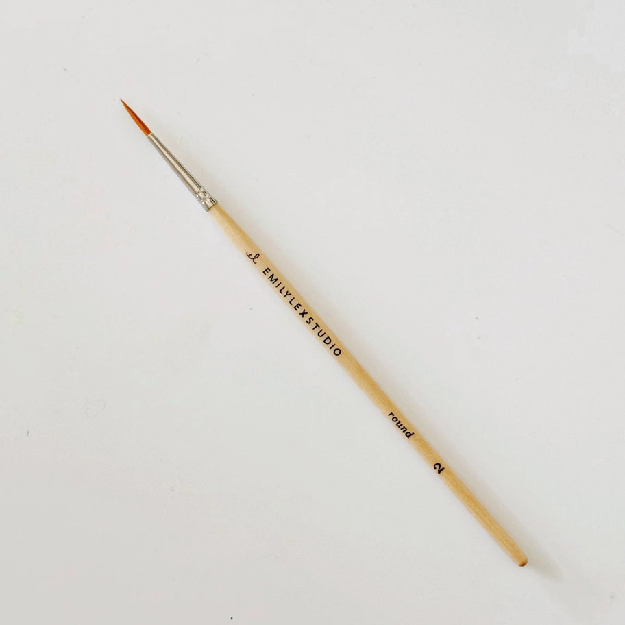 Emily Lex Studio | Watercolor Paintbrush Set of Five Wood Brushes