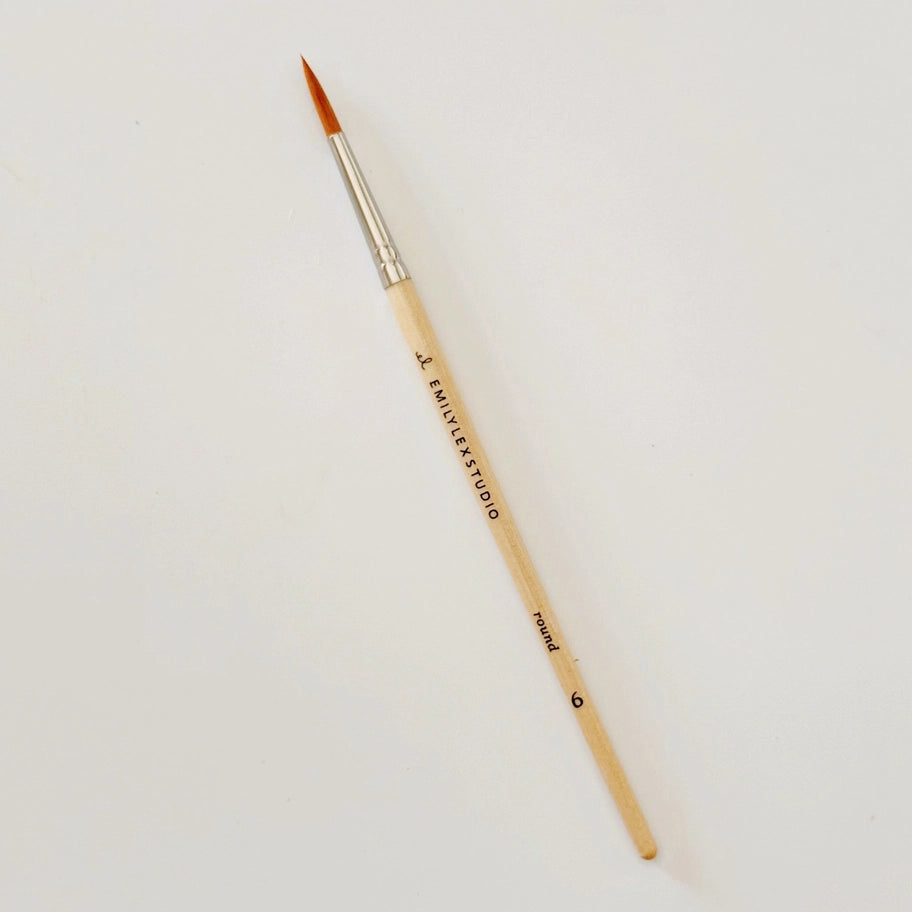 Emily Lex Studio | Watercolor Paintbrush Set of Five Wood Brushes