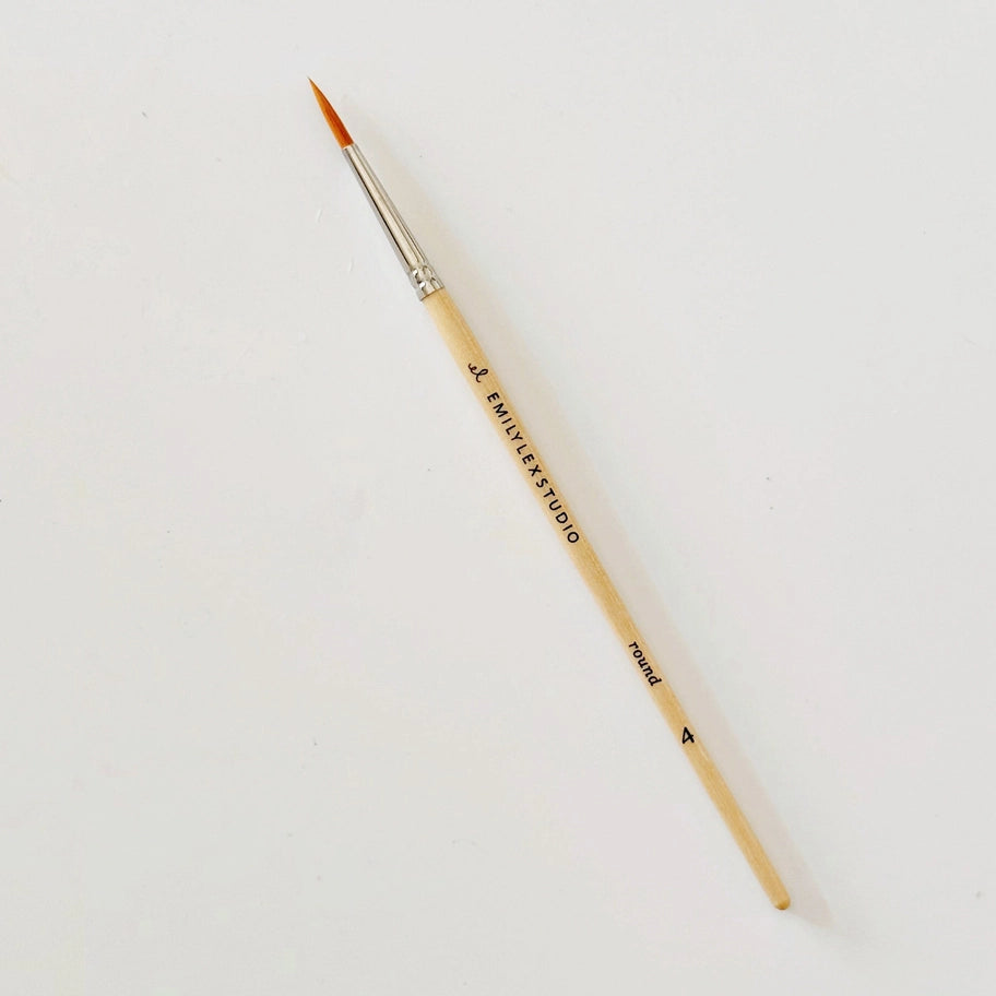 Emily Lex Studio | Watercolor Paintbrush Set of Five Wood Brushes