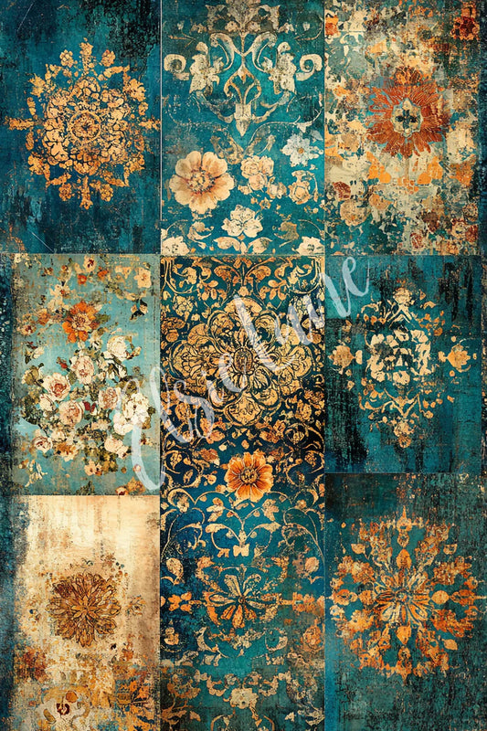 Boho Backgrounds (9 designs) - Elsie Lane DecoPosh Paper FREE SHIPPING
