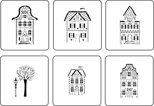 CHRISTMAS VILLAGE HOUSES | JRV Stencils