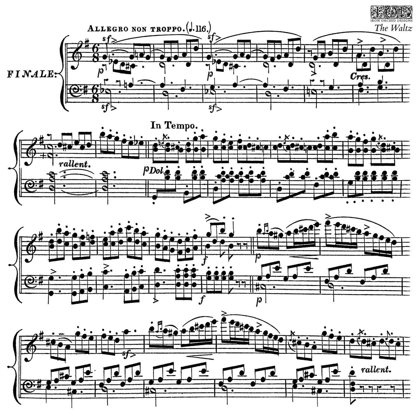 Stamp | THE WALTZ | IOD Iron Orchid Designs