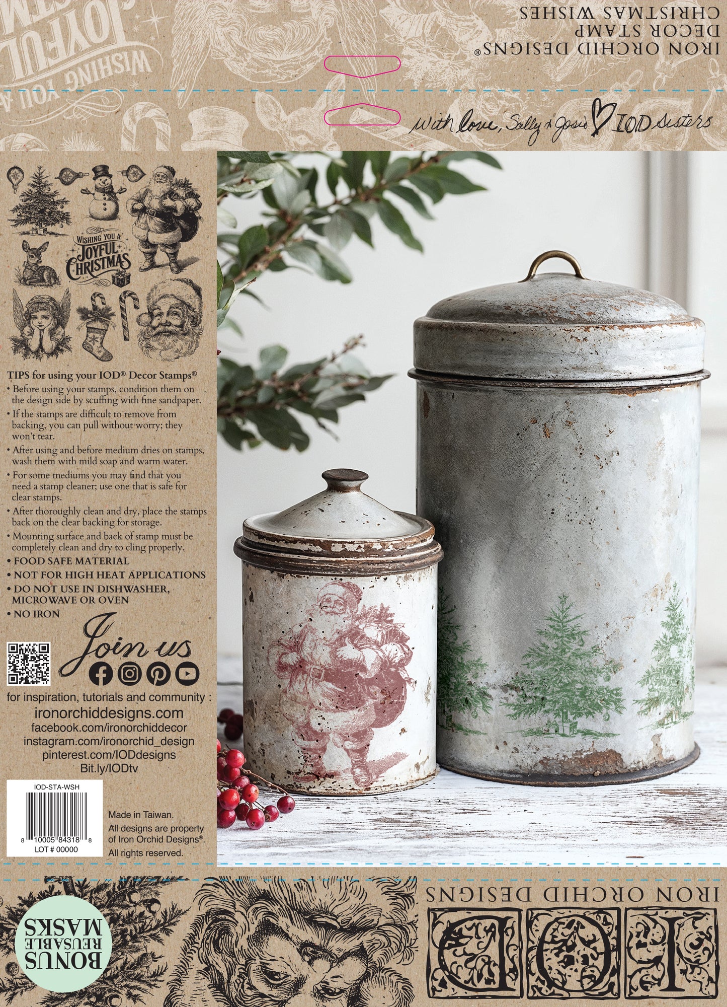 Stamp | CHRISTMAS WISHES | IOD Iron Orchid Designs
