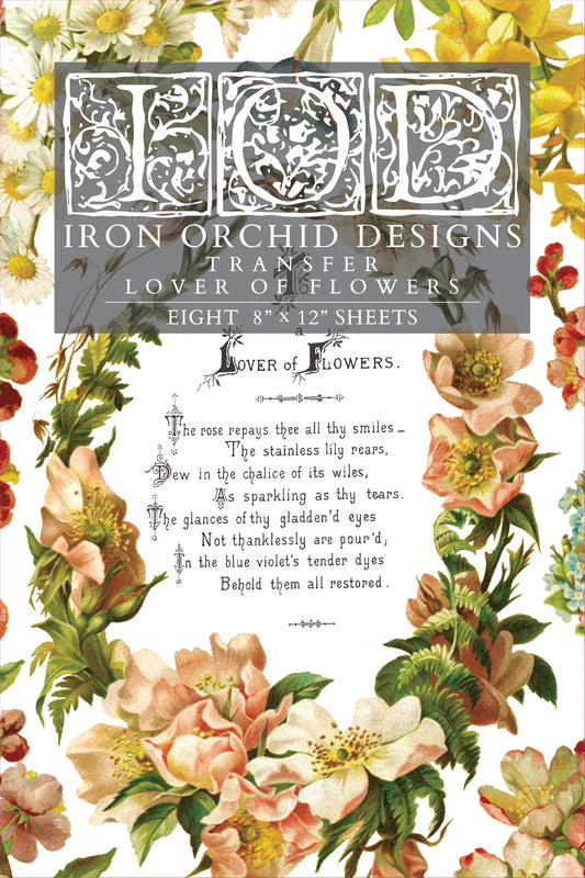 Transfer | LOVER OF FLOWERS | IOD Iron Orchid Designs