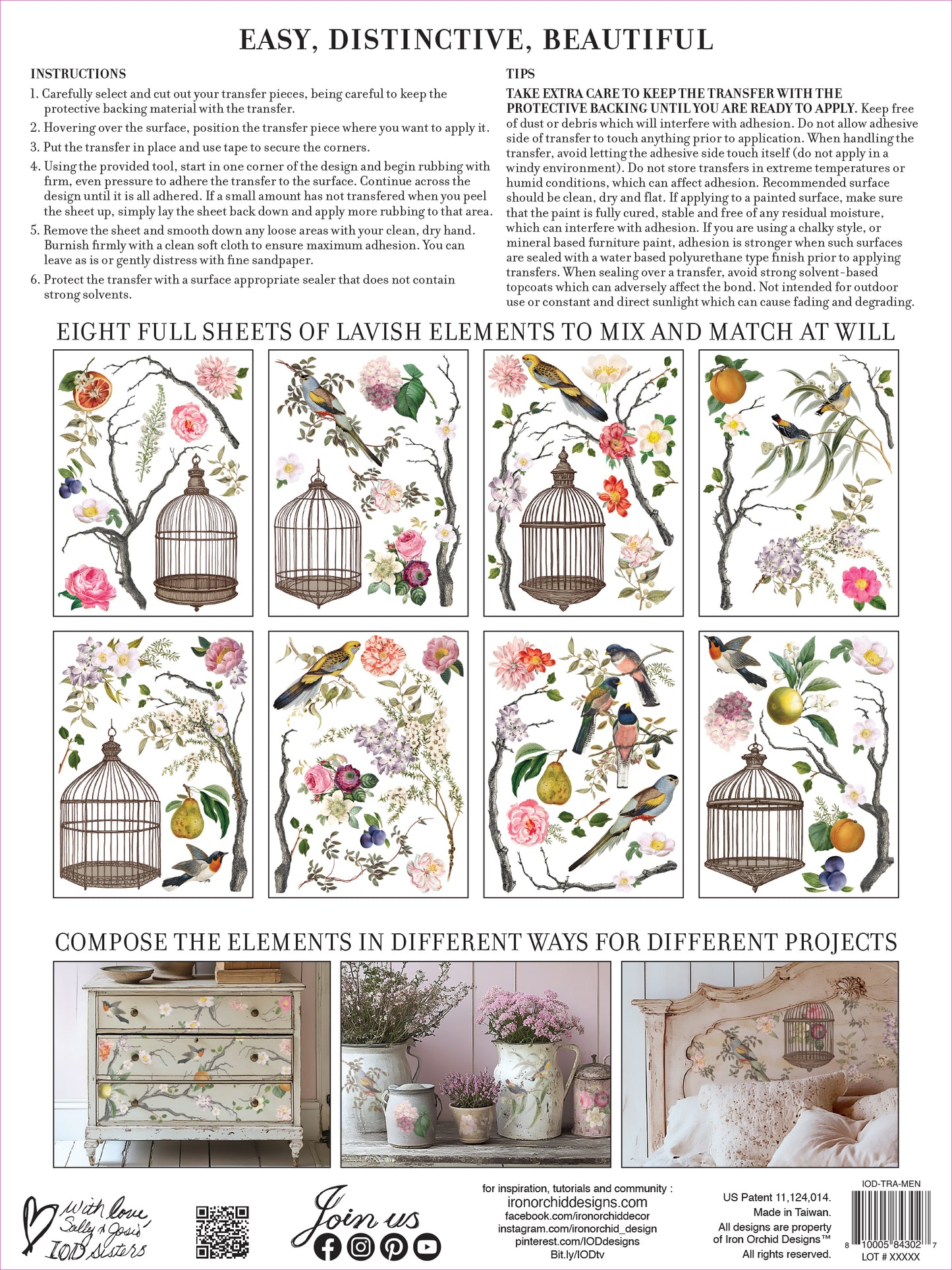Transfer | MENAGERIE | IOD Iron Orchid Designs