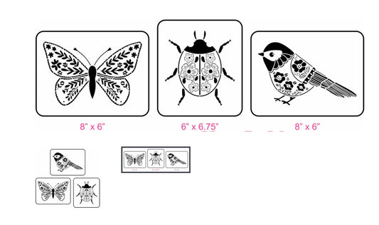 FOLK ART CRITTERS | JRV Stencils Designed by Debi from Debi's Design Diary