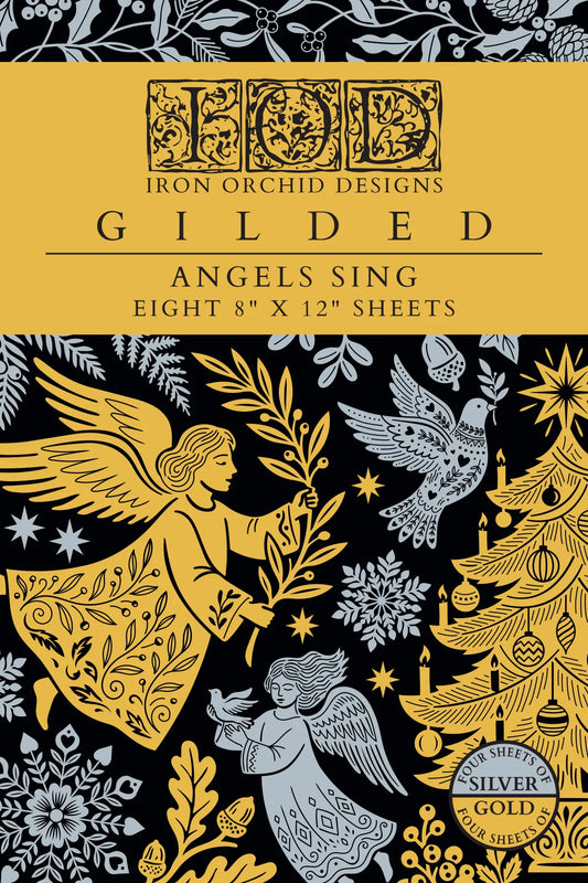 Gilded Transfer | ANGELS SING | IOD Iron Orchid Designs LIMITED EDITION