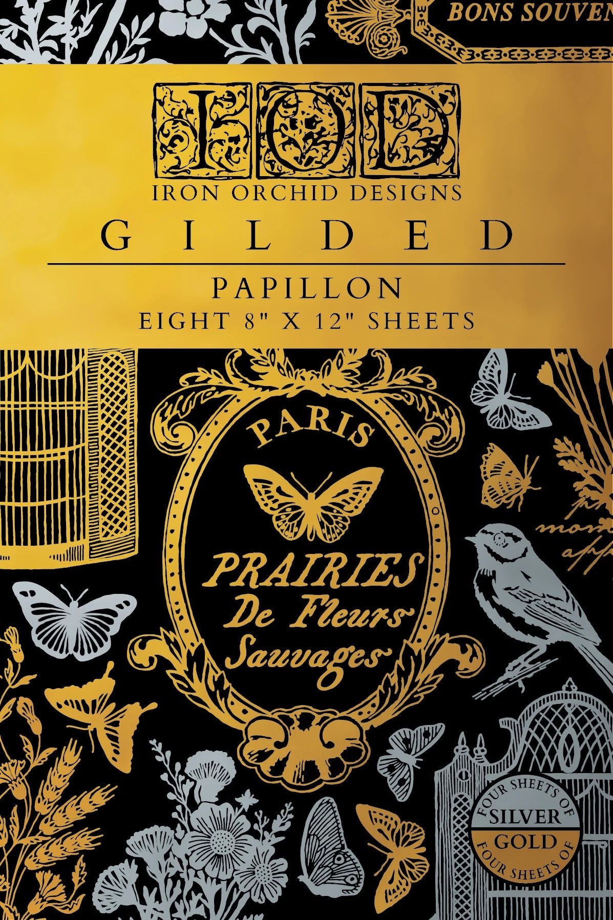 Gilded Transfer | PAPILLON | IOD Iron Orchid Designs