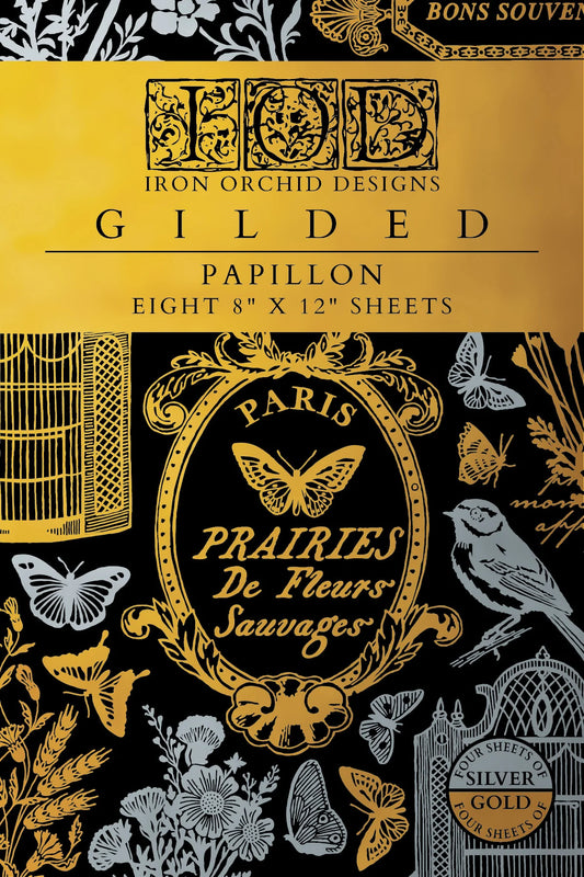 Gilded Transfer | PAPILLON | IOD Iron Orchid Designs