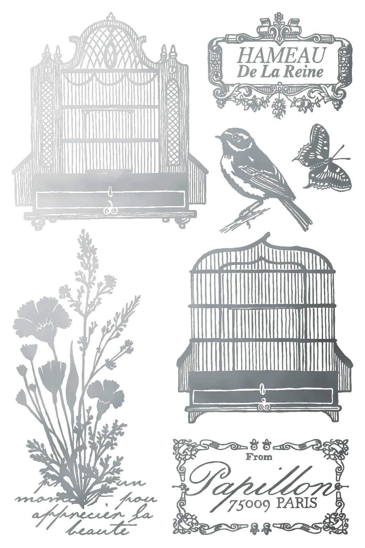 Gilded Transfer | PAPILLON | IOD Iron Orchid Designs