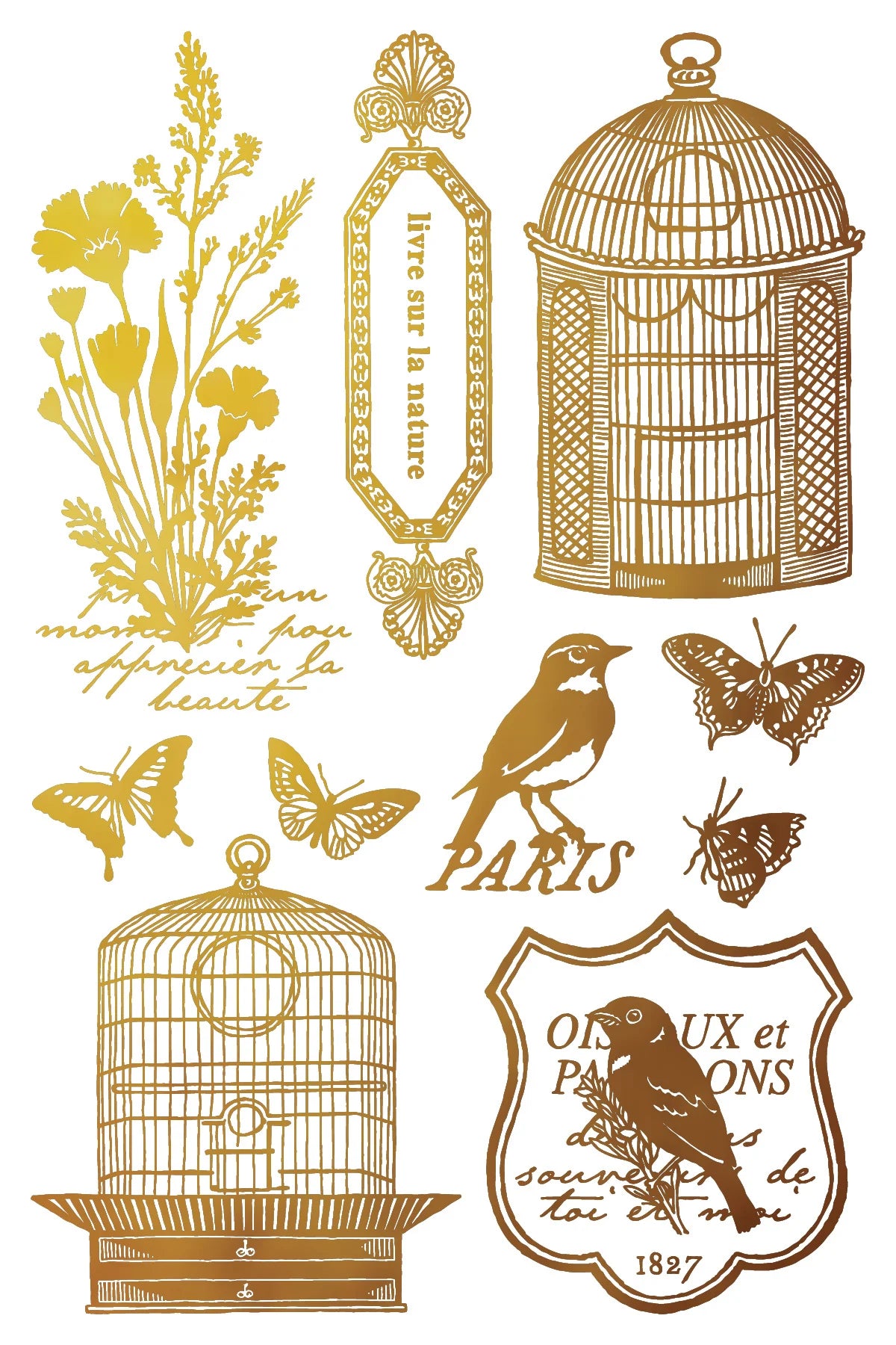 Gilded Transfer | PAPILLON | IOD Iron Orchid Designs