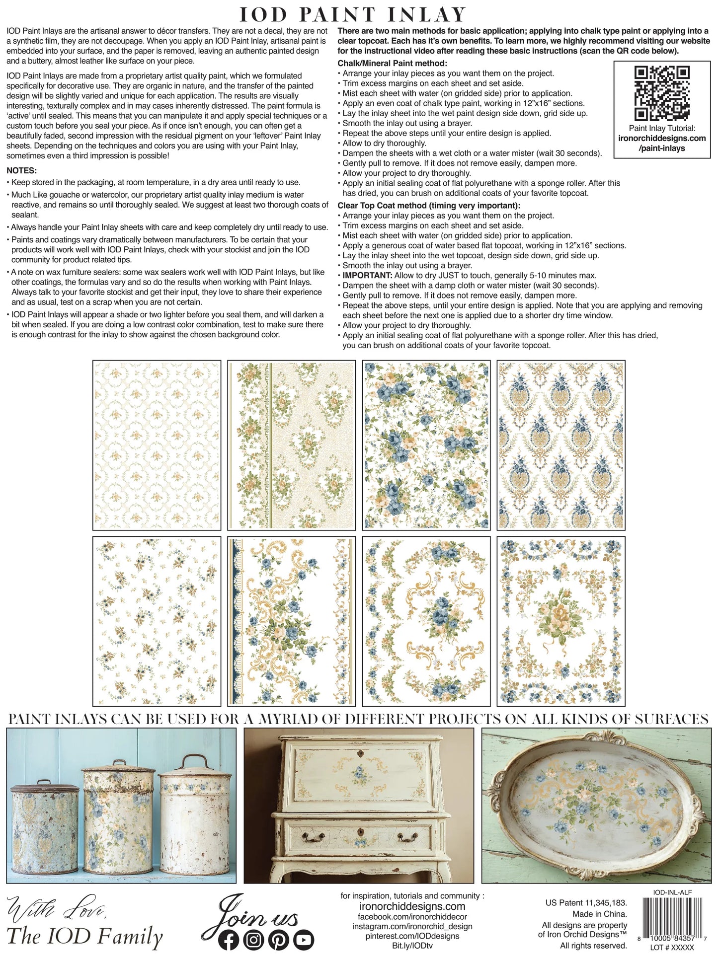PRE-ORDER Paint Inlay | ALFRED PEATS & CO | IOD Iron Orchid Designs
