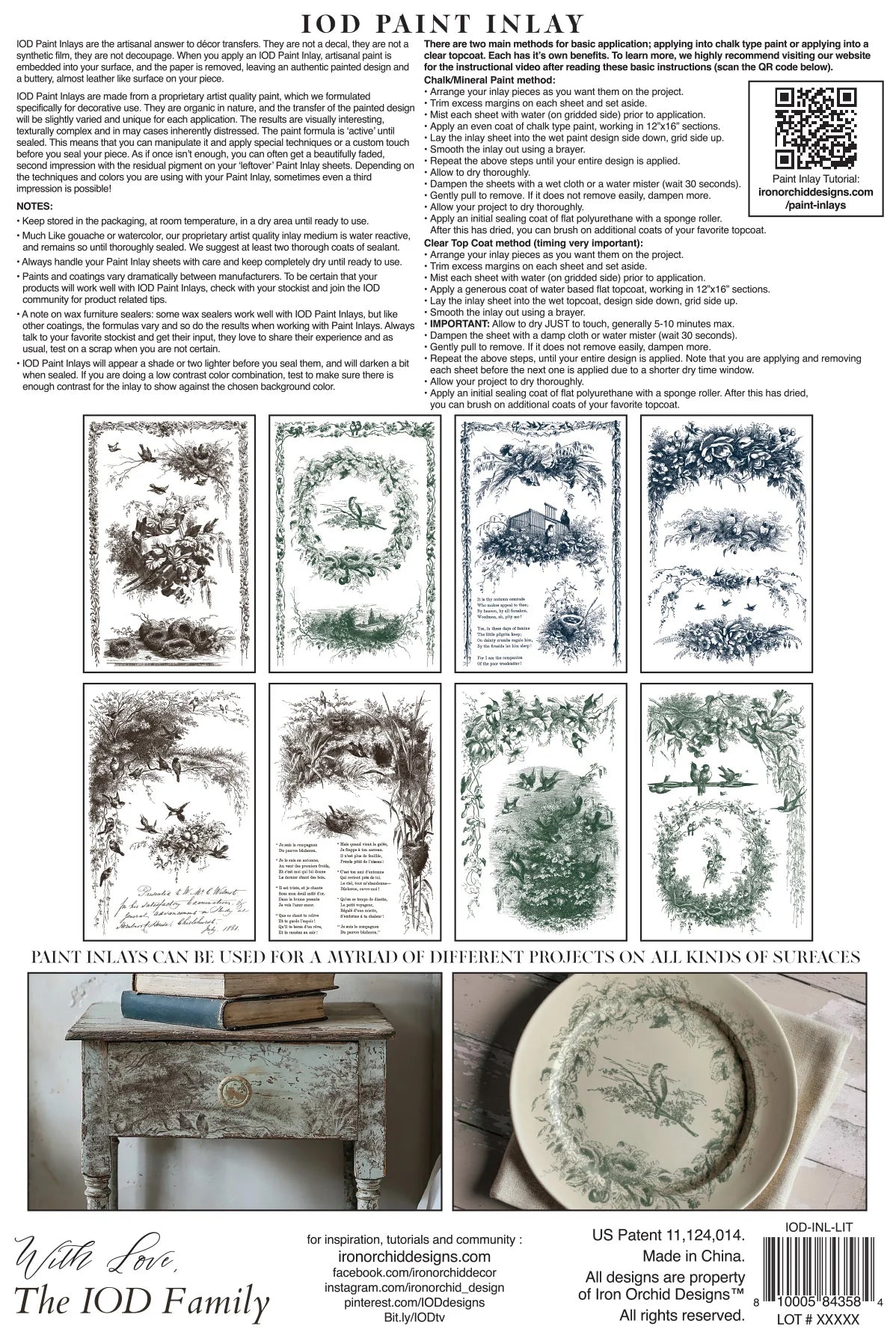 PRE-ORDER Paint Inlay | LITTLE LARK | IOD Iron Orchid Designs
