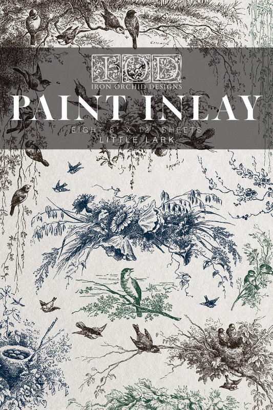 PRE-ORDER Paint Inlay | LITTLE LARK | IOD Iron Orchid Designs