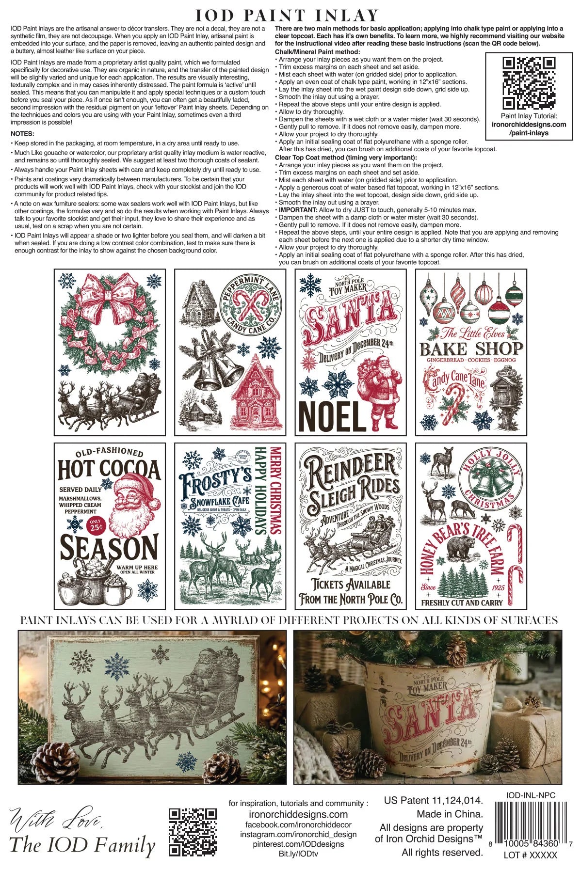 Paint Inlay | THE NORTH POLE CO | IOD Iron Orchid Designs LIMITED EDITION