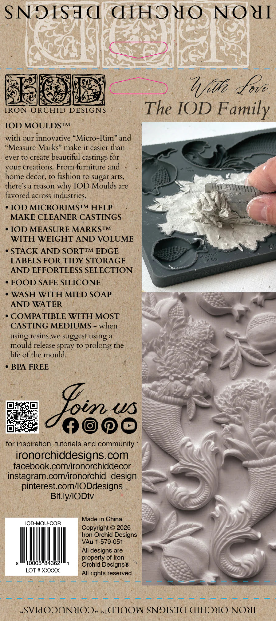 Mould | CORNUCOPIAS | IOD Iron Orchid Designs LIMITED EDITION