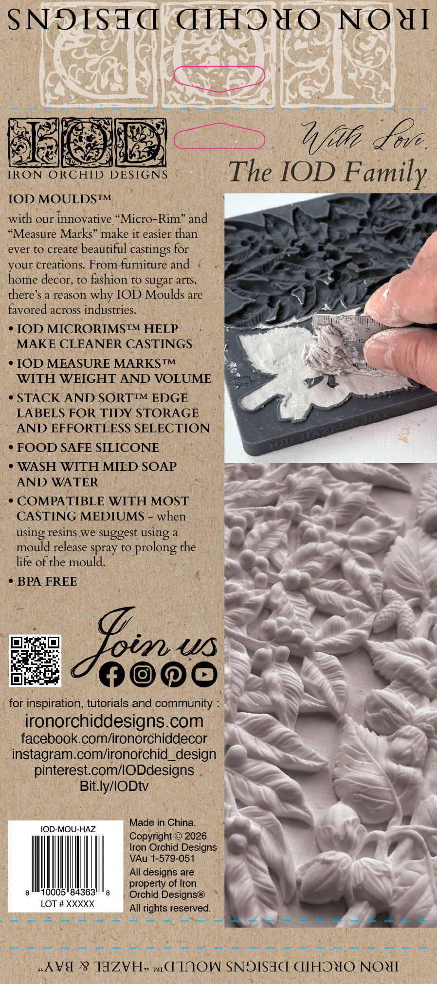 Mould | HAZEL & BAY | IOD Iron Orchid Designs LIMITED EDITION