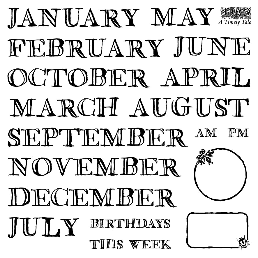 Stamp | A TIMELY TALE | IOD Iron Orchid Designs