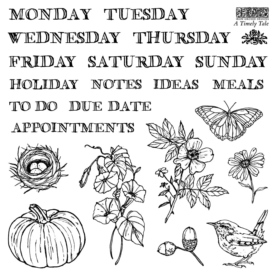 Stamp | A TIMELY TALE | IOD Iron Orchid Designs