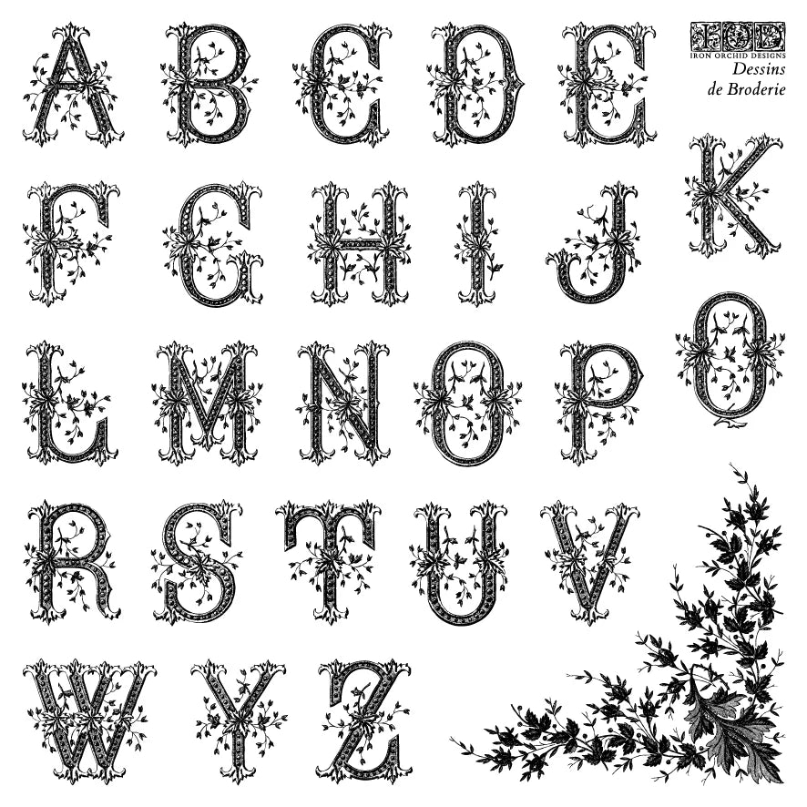 PRE-ORDER Stamp | DESSINS DE BRODERIE | IOD Iron Orchid Designs