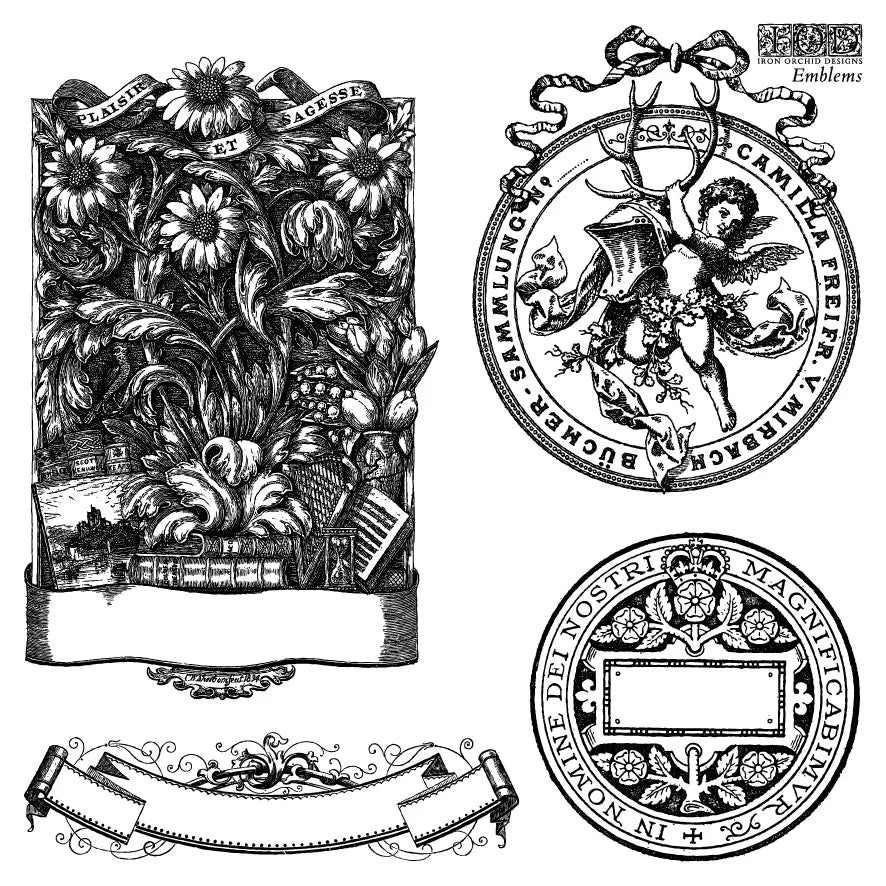 Stamp | EMBLEMS | IOD Iron Orchid Designs