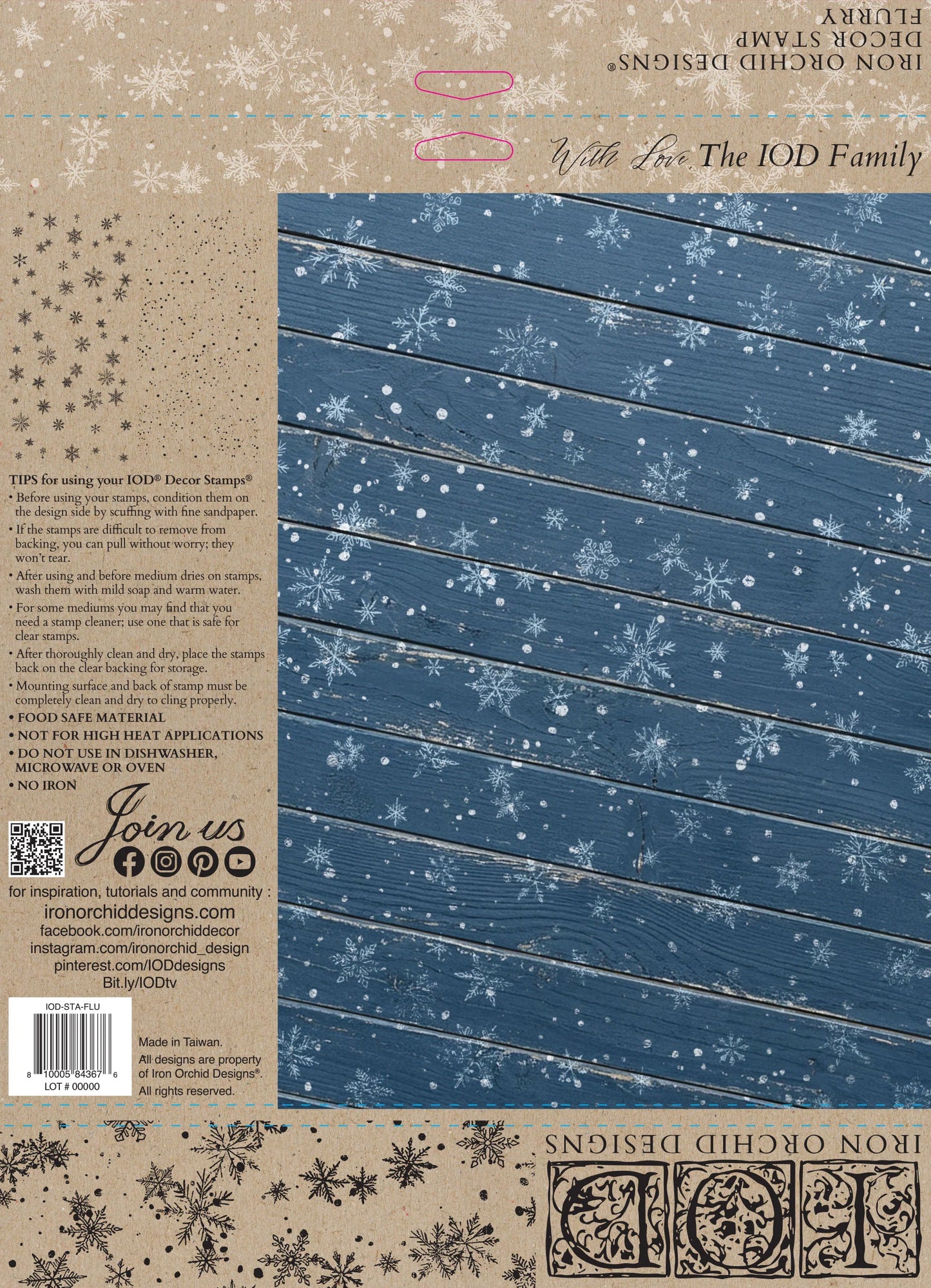 Stamp | FLURRY | IOD Iron Orchid Designs LIMITED EDITION