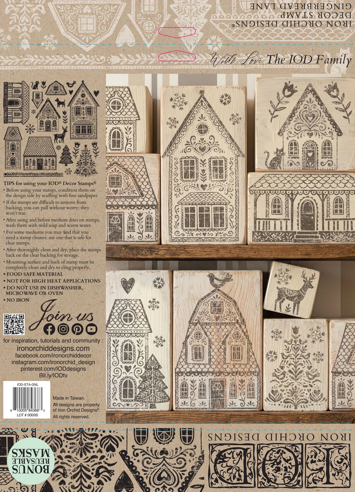 Stamp | GINGERBREAD LANE | IOD Iron Orchid Designs LIMITED EDITION
