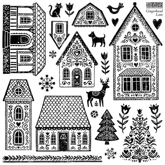 Stamp | GINGERBREAD LANE | IOD Iron Orchid Designs LIMITED EDITION
