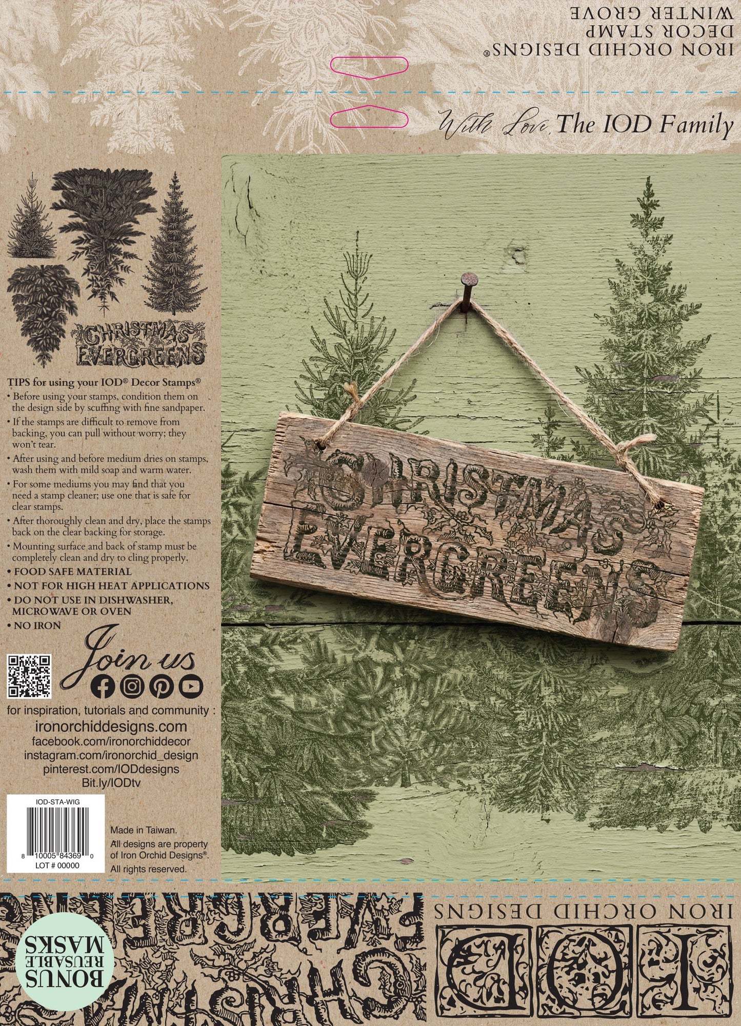 Stamp | WINTER GROVE | IOD Iron Orchid Designs LIMITED EDITION
