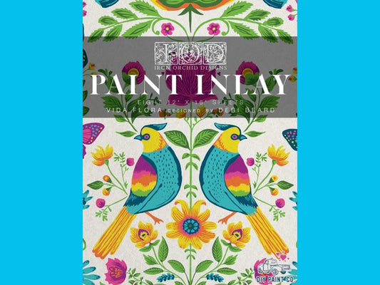 IOD Vida Flora Paint Inlay - Designed by Debi Beard