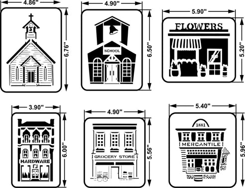 MAIN STREET MINI PACK | JRV Stencils