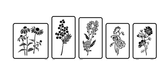 MINI STEMS | JRV Stencils Designed by Debi from Debi's Design Diary