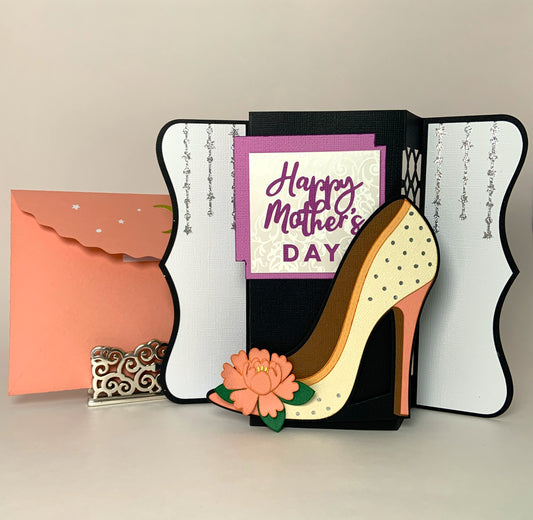 MOTHER'S DAY - Midnight Stiletto High Heel Shoe Card