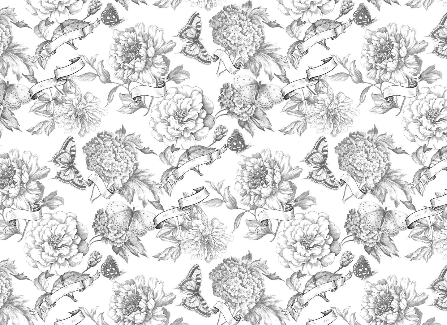 Paintable Blooms - Roycycled Decoupage Paper FREE SHIPPING