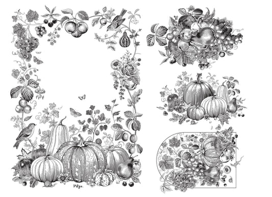 Paintable Fall - Roycycled Decoupage Paper FREE SHIPPING