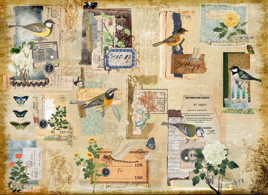 Scrappy Masterboard - Roycycled Decoupage Paper FREE SHIPPING