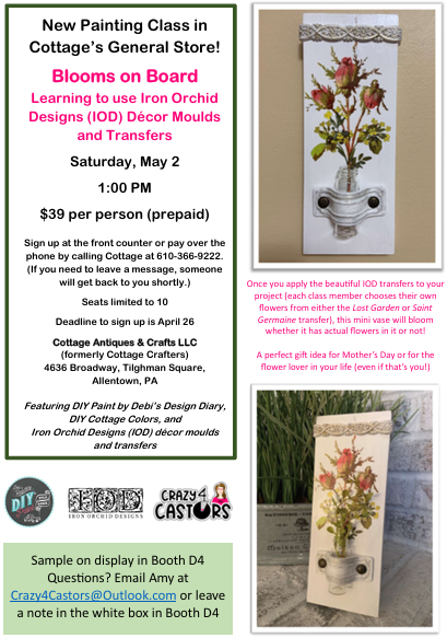 Painting Class - Blooms on Board (Register by April 26)