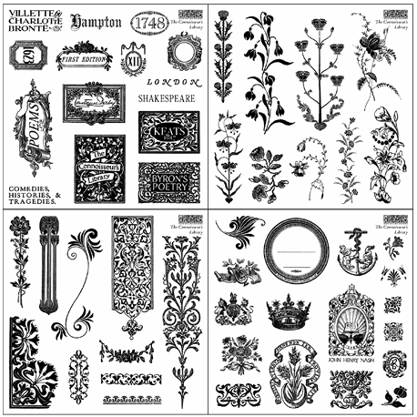 Stamp | THE CONNOISSEUR'S LIBRARY | IOD Iron Orchid Designs