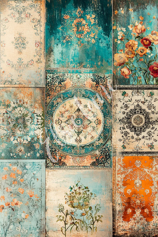 Turkish Rugs (9 Designs) - Elsie Lane DecoPosh Paper FREE SHIPPING