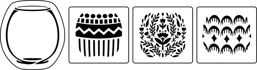 VASE OVERLAY PACK | JRV Stencils Designed by Debi from Debi's Design Diary
