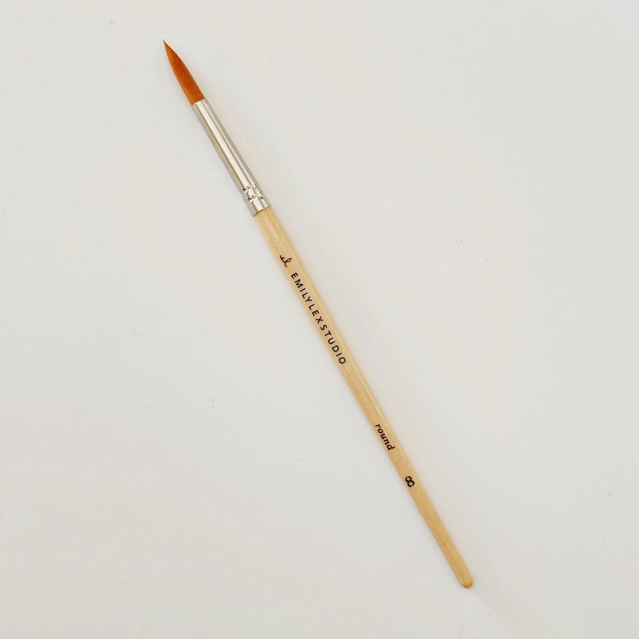 Emily Lex Studio | Watercolor Paintbrush Set of Five Wood Brushes