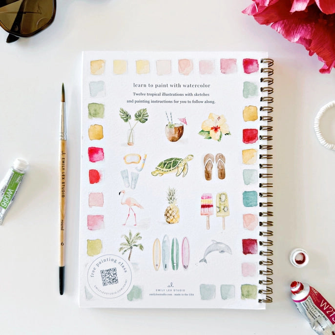 Emily Lex Studio | TROPICAL Watercolor Workbook