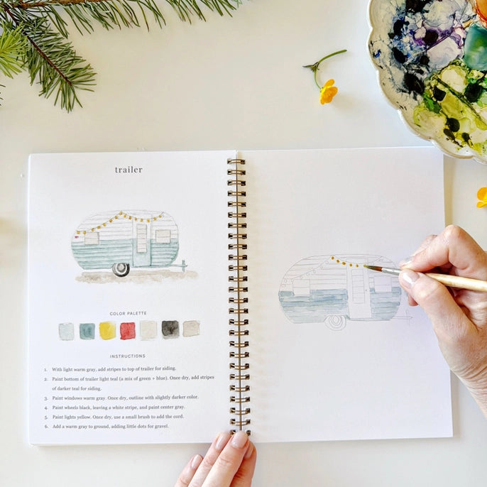 Emily Lex Studio | CAMPING Watercolor Workbook