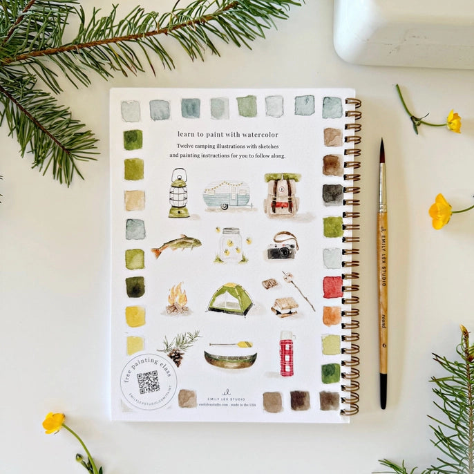 Emily Lex Studio | CAMPING Watercolor Workbook