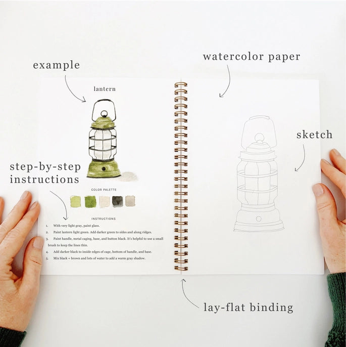Emily Lex Studio | CAMPING Watercolor Workbook