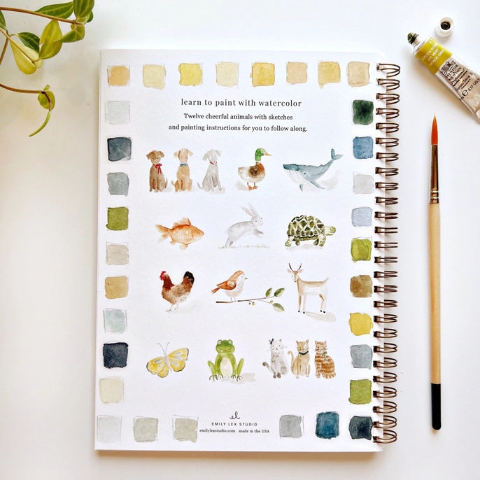 Emily Lex Studio | ANIMALS Watercolor Workbook